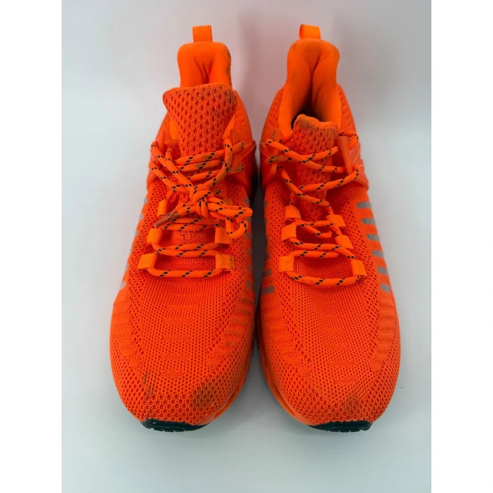 Mens Neon Orange Mesh Knit Blade Sole‎ Athletic Sneakers Trainers Size 42 1922